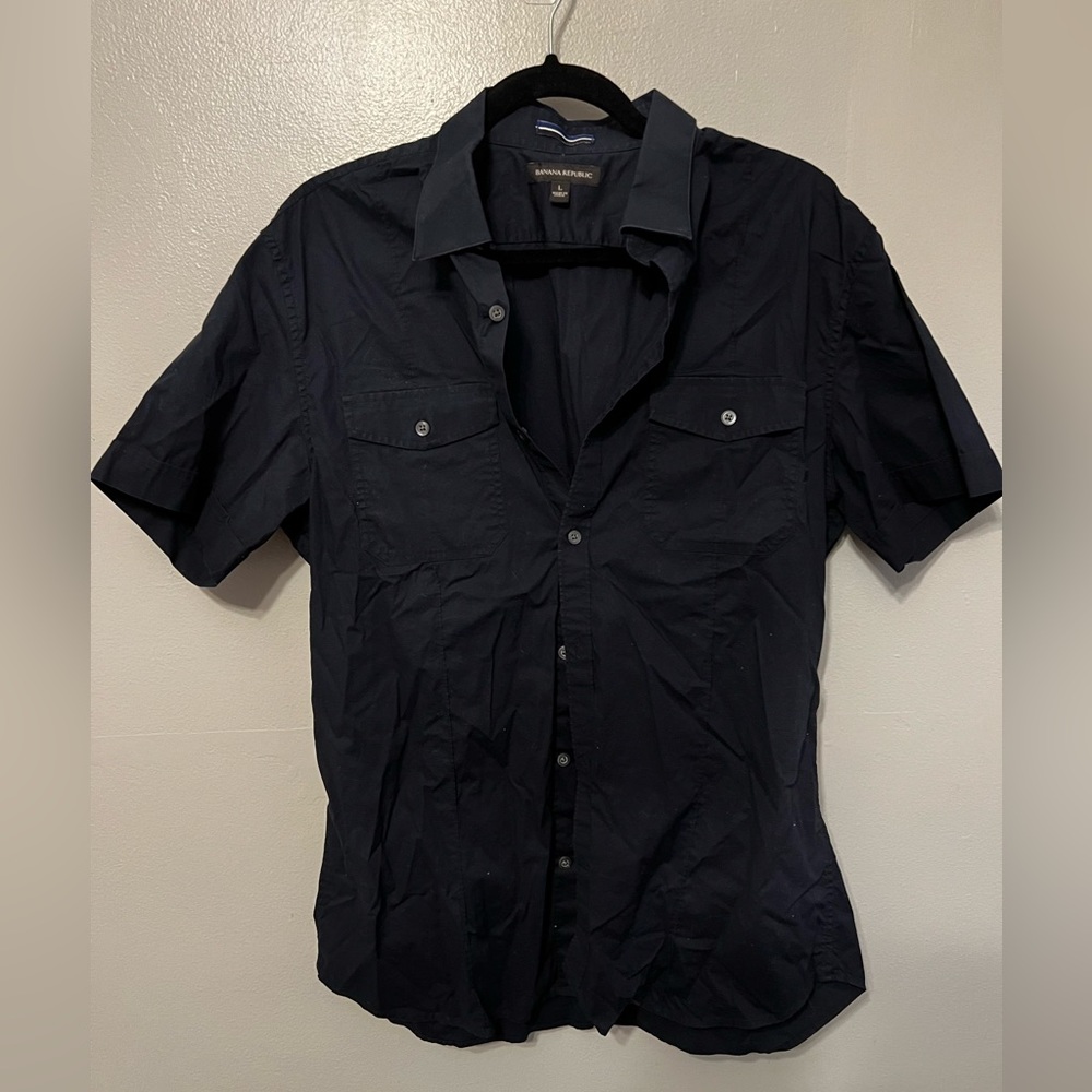Banana Republic Navy Button Down